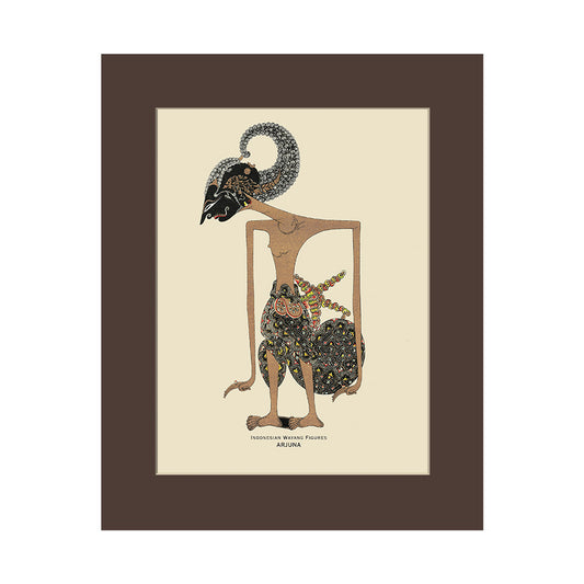 Lumikasa Art Wayang Figures - Arjuna Cardboard Frame Medium