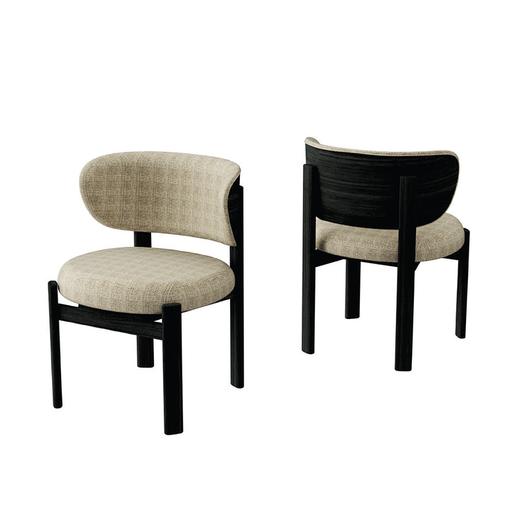 Tedong Dining Chair Black Sucupira - Pale Khaki