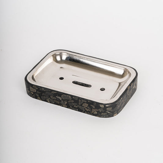 TMAC Balneo Terrazzo Soap Charcoal Black Bar Holder