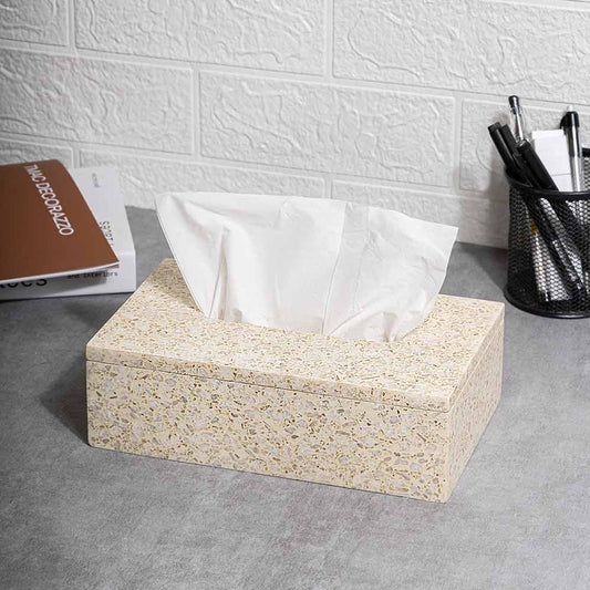 TMAC Balneo Terrazzo Charcoal Black Tissue Box