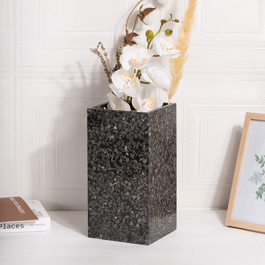 TMAC Balneo Terrazzo Charcoal Black Vase