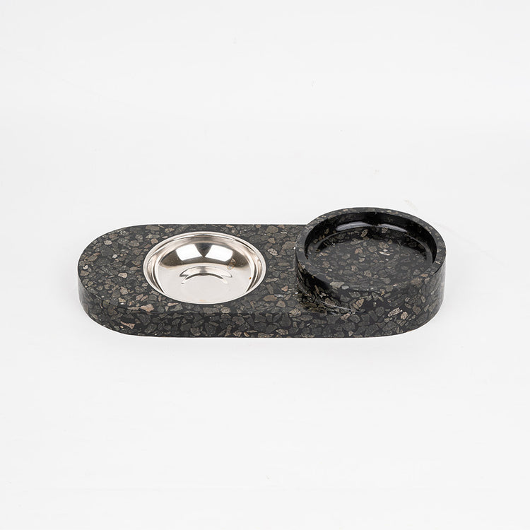 TMAC Cendrier Terrazzo Charcoal Black Ashtray