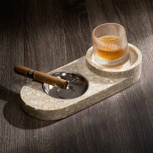 TMAC Cendrier Terrazzo Circle Eggshell Cream Ashtray