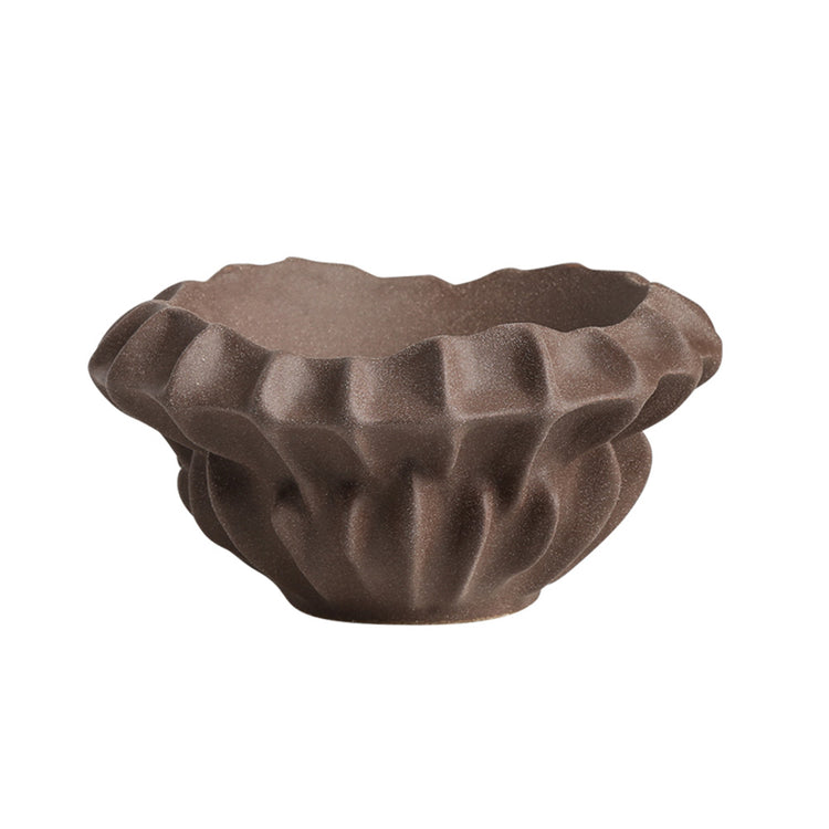 Lumikasa Checkered Vase Brown Small