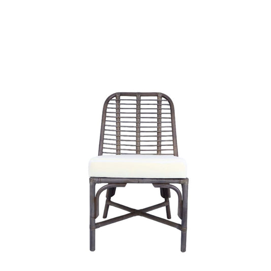 Balagi Custom Rattan Side Chair Dark Grey Stain