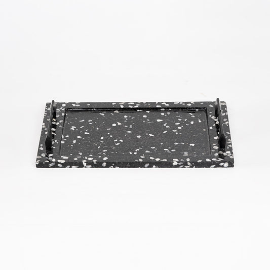 TMAC Plateau Terrazzo Charcoal Black Tray