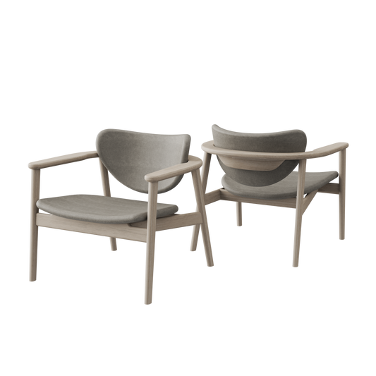 Anoa Lounge Chair Breeze Oak - Dark Taupe