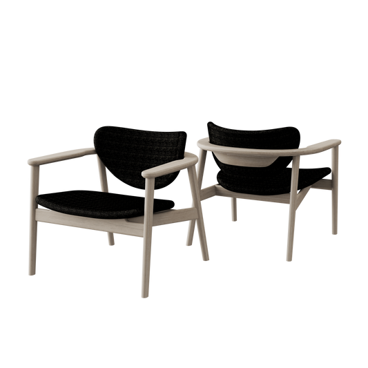 Anoa Lounge Chair Breeze Oak - Silver Black