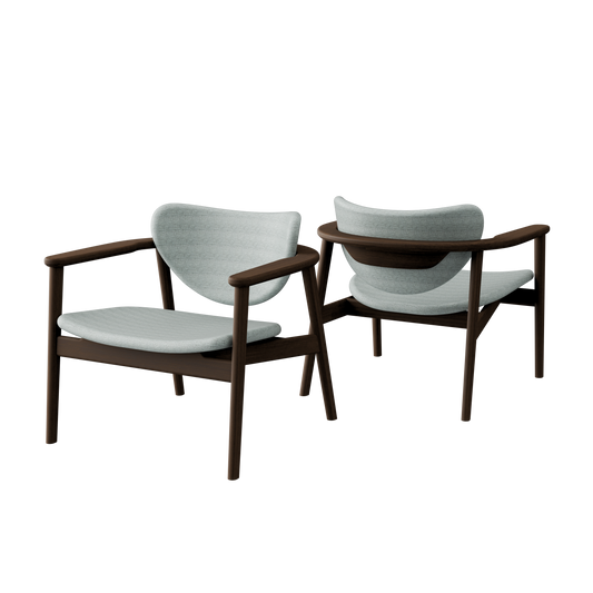 Anoa Lounge Chair Smoked Walnut - Beige