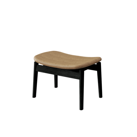 Anoa Ottoman Black Sucupira - Camel