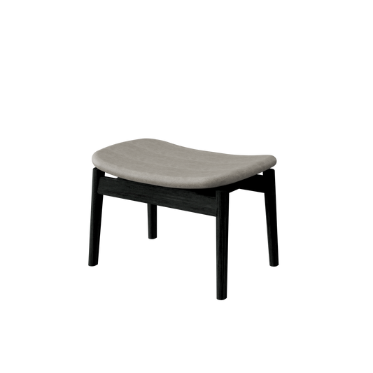 Anoa Ottoman Black Sucupira - Dark Taupe