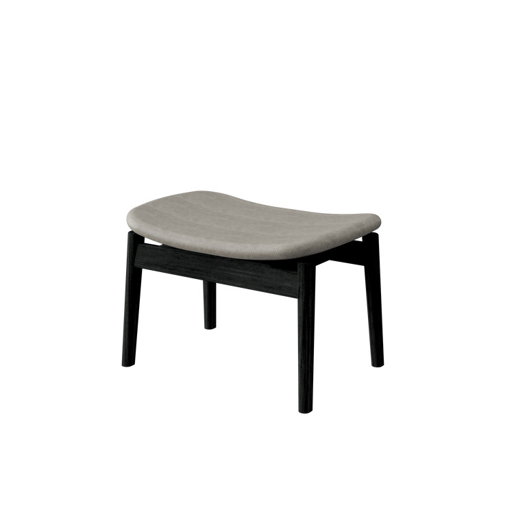 Anoa Ottoman Black Sucupira - Dark Taupe