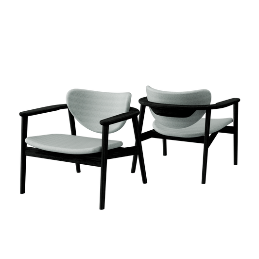 Anoa Lounge Chair Black Sucupira - Beige