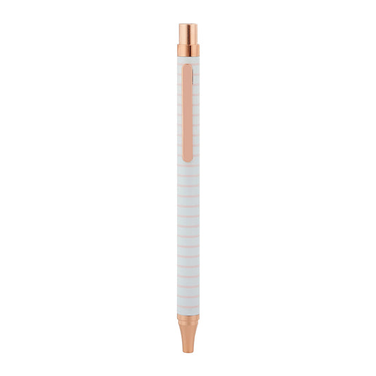 Harriet and Co Rose Gold Pink Stripes Pen