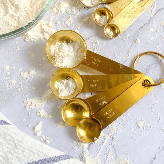 Harriet and Co Gold Measuring Spoons New Set of 4