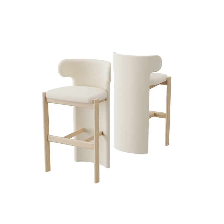 Liman Bar Stool Full Back Natural