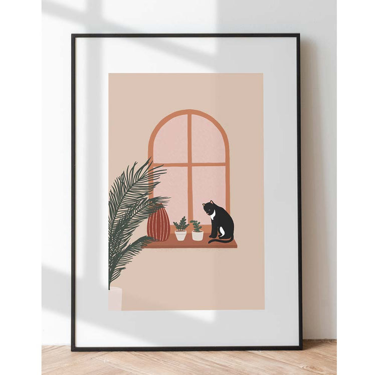 Harriet and Co Cozy Home Wall Art - WINDOW KITTY