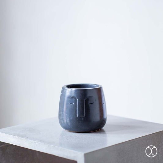 Concreate Moai Planters Black