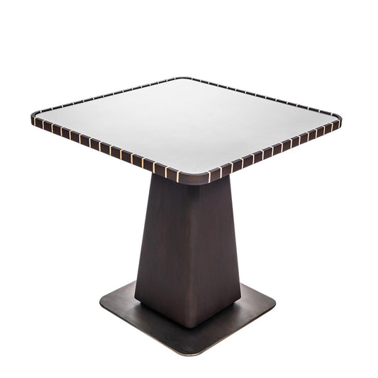 Every Collection WINNOW Bistro Rattan Side Table Walnut - Square