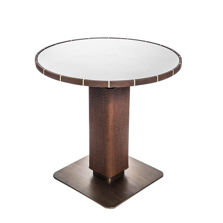 Every Collection WINNOW Side Table Red Walnut - Round