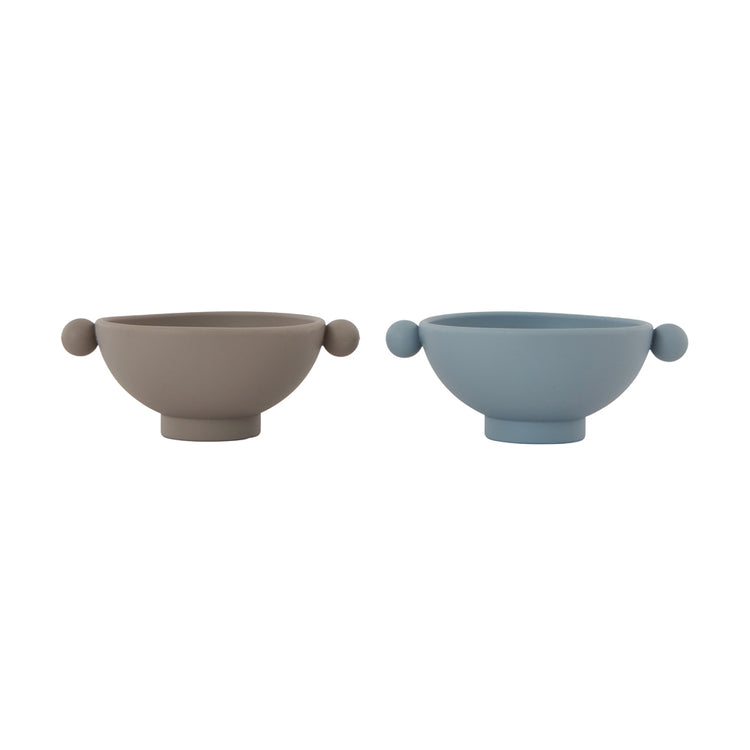 Oyoy Tiny Inka Bowl Pack of 2 Dusty Blue