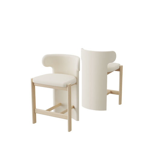 Liman Counter Stool Full Back Natural