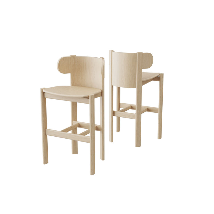 Liman Bar Stool Half Back Natural