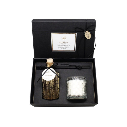 Elantier Arany Room Diffuser and Candle Set Black